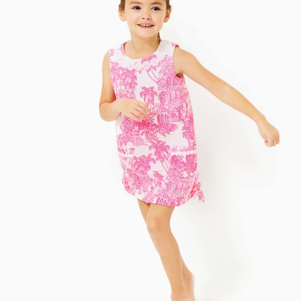 Lilly Pulitzer Pink and White Kids Dress